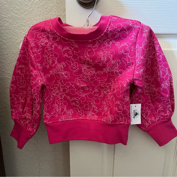 Disney Other - Minnie Mouse printed girls 4T puffy sleeved long sleeve shirt